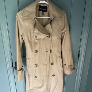 XS London Fog British Khaki Trench Coat